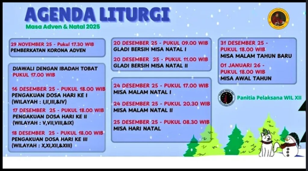 jadwal natal 2025